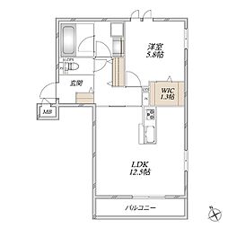 (仮称)新座市東北メゾン 1LDKの間取図画像