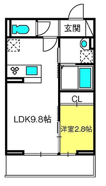 ディール北浦和I ｜埼玉県さいたま市浦和区北浦和5丁目(賃貸アパート1LDK・1階・31.45㎡)の写真 その2