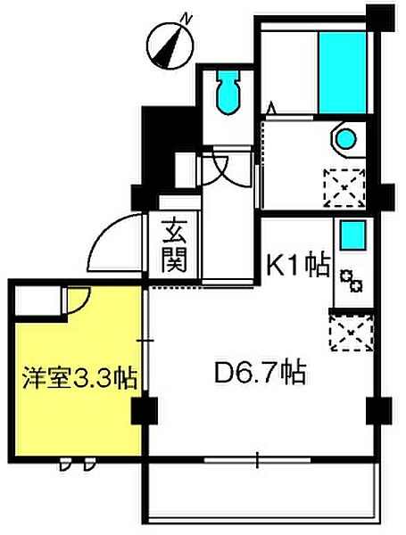 グラン　ソレイユ ｜埼玉県さいたま市浦和区北浦和3丁目(賃貸アパート1DK・4階・29.77㎡)の写真 その2