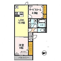 レオンガーデン 2LDKの間取図画像