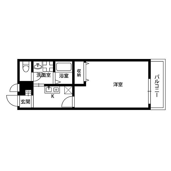 プルーデンス 201｜大阪府東大阪市松原(賃貸アパート1K・2階・26.08㎡)の写真 その2