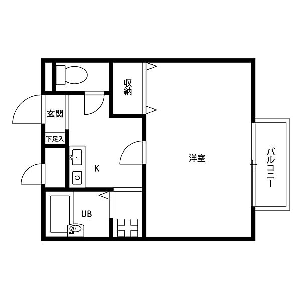 アムール 水口 203｜京都府京都市伏見区深草坊町(賃貸アパート1K・2階・24.57㎡)の写真 その2