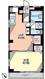 ゴールデンマンション 1LDKの間取図画像