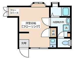 ツインヴィラY ワンルームの間取図画像