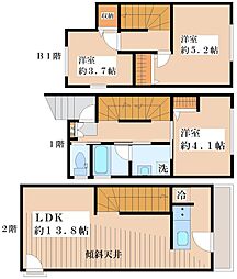 北沢4丁目Tango Three 3LDKの間取図画像