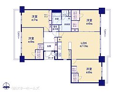 南柏パークハウスB棟 4LDKの間取図画像