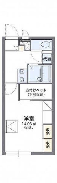 レオパレスＶｉｌｌａＯｌｉｖｅ 207｜茨城県坂東市辺田(賃貸アパート1K・2階・23.18㎡)の写真 その2