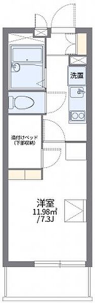 レオパレスルーチェIII 204｜茨城県取手市青柳(賃貸マンション1K・2階・20.81㎡)の写真 その2