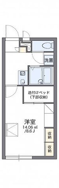 レオパレス千現 105｜茨城県つくば市千現1丁目(賃貸アパート1K・1階・23.18㎡)の写真 その2