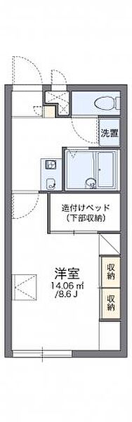 レオパレスさくら 202｜茨城県牛久市上柏田1丁目(賃貸アパート1K・2階・23.18㎡)の写真 その2