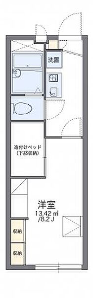 レオパレスさち 105｜茨城県牛久市猪子町(賃貸アパート1K・1階・22.35㎡)の写真 その2