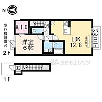 リビングタウン唐崎Ａ棟 207 ｜ 滋賀県大津市唐崎４丁目（賃貸アパート1LDK・2階・54.84㎡） その2