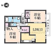 パティオドリームＡ棟 205 ｜ 滋賀県大津市今堅田２丁目（賃貸アパート2LDK・2階・60.61㎡） その2