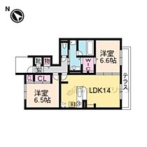 滋賀県大津市穴太２丁目（賃貸アパート2LDK・1階・64.47㎡） その2