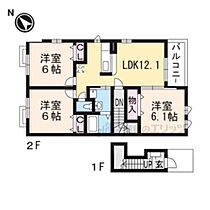 グリエラIII番館 205 ｜ 滋賀県守山市大門町（賃貸アパート3LDK・2階・67.85㎡） その2