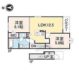 ソレイユカヤノVI 2LDKの間取図画像
