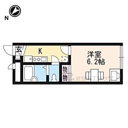 レオパレスＫ＆ＫI 1階1Kの間取り