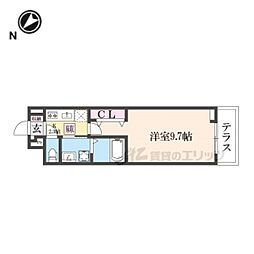 JR東海道・山陽本線 彦根駅 徒歩15分の賃貸アパート 1階1Kの間取り