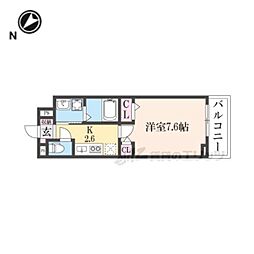 近江鉄道近江本線 水口石橋駅 徒歩8分の賃貸アパート 2階1Kの間取り