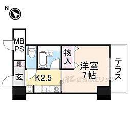 JR東海道・山陽本線 南彦根駅 徒歩9分の賃貸マンション 1階1Kの間取り