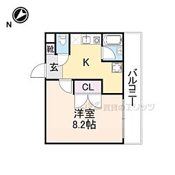 JR東海道・山陽本線 南彦根駅 徒歩33分の賃貸マンション 1階1Kの間取り