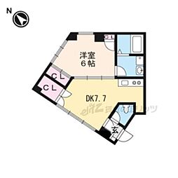 守山駅前M&Dビル 3階1DKの間取り