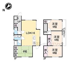 京阪石山坂本線 近江神宮前駅 6.4kmの賃貸一戸建て 4LDKの間取り