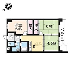 JR東海道・山陽本線 南草津駅 徒歩12分の賃貸マンション 2階3DKの間取り