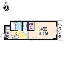 ピュアコート 1階1Kの間取り