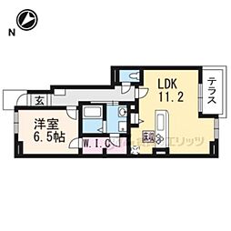 JR東海道・山陽本線 瀬田駅 徒歩11分の賃貸アパート 1階1LDKの間取り