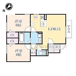 ボンヌ・シャンスUN 2LDKの間取図画像