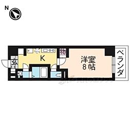 KDXレジデンス南草津 1Kの間取図画像