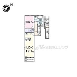 アンシャンテ 1LDKの間取図画像