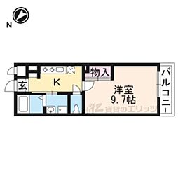 ベルソーレ 1Kの間取図画像