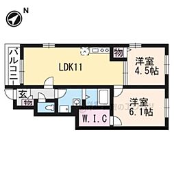 レフィナード 2LDKの間取図画像