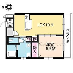 カスティーヨデアサヒ 1LDKの間取図画像