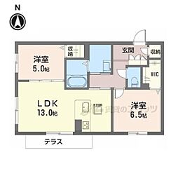 ディモーラB 2LDKの間取図画像