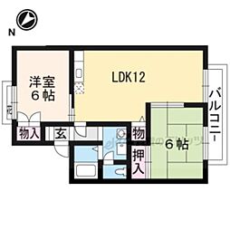 グリーンアベニューA 2LDKの間取図画像