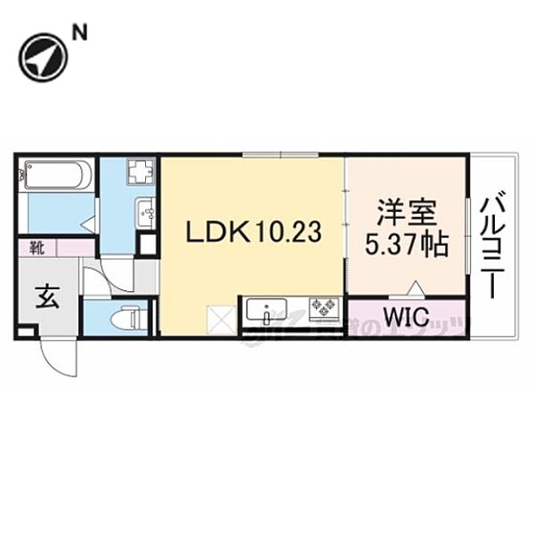 カノン蓮池 203｜滋賀県大津市蓮池町(賃貸アパート1LDK・2階・41.46㎡)の写真 その2