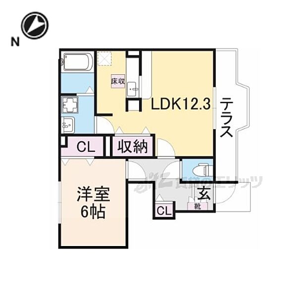 滋賀県彦根市彦富町(賃貸アパート1LDK・1階・45.99㎡)の写真 その2