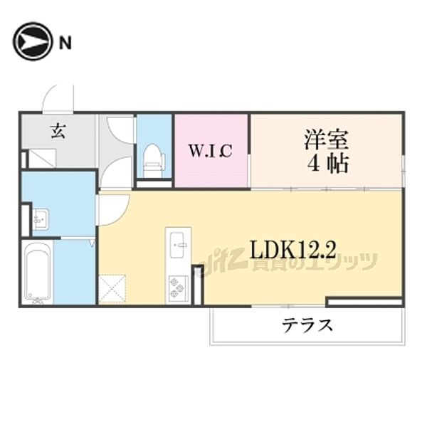 メゾンクレール瀬田北 102｜滋賀県大津市大萱６丁目(賃貸アパート1LDK・1階・41.86㎡)の写真 その2