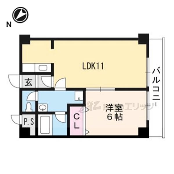 滋賀県大津市今堅田２丁目(賃貸アパート1LDK・3階・39.68㎡)の写真 その2