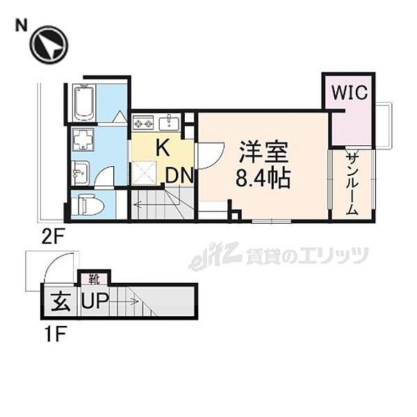 滋賀県大津市本堅田６丁目(賃貸アパート1K・3階・36.33㎡)の写真 その2