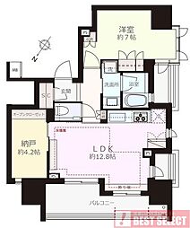グランリビオ表参道 1SLDKの間取図画像