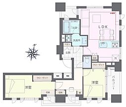 クオリア広尾 2LDKの間取図画像