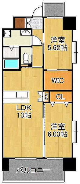 ギャラン二島 ｜福岡県北九州市若松区二島1丁目(賃貸マンション2LDK・3階・60.32㎡)の写真 その2