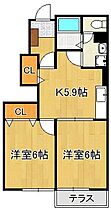 グランシャリオA  ｜ 福岡県北九州市若松区大字払川（賃貸アパート2K・1階・42.77㎡） その2