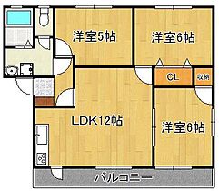 パールリバー浅川  ｜ 福岡県北九州市八幡西区三ツ頭2丁目（賃貸アパート3LDK・2階・61.40㎡） その2