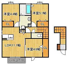 サンヒルズ愛坂　Ｂ棟  ｜ 福岡県北九州市八幡西区大字本城（賃貸アパート3LDK・2階・64.90㎡） その2