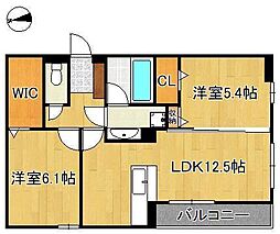 アトレ西折尾 2LDKの間取図画像